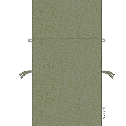 Meyco Voetenzak Teddy Olive Green 40X82cm - Meyco - Babywinkel - 4054703230611