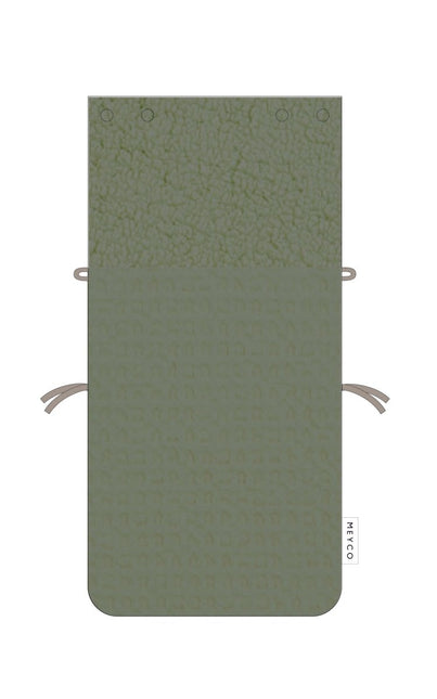 Meyco Voetenzak Wafel Teddy Olive Green 40X82cm - Meyco - Babywinkel - 4054703248814