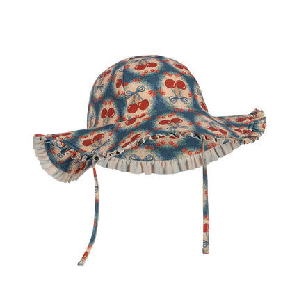 Konges Slojd Gorro de sol Baby Maya Swim Cherry Bow Azul