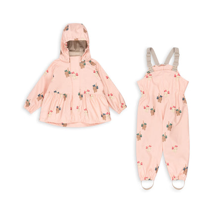 Konges Slojd Set de lluvia Niña Lazo Kitty Rosa