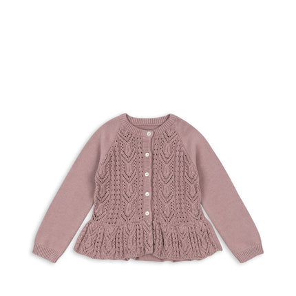 Konges Slojd Cabby Frill Cardigan Gots Deauville Malva