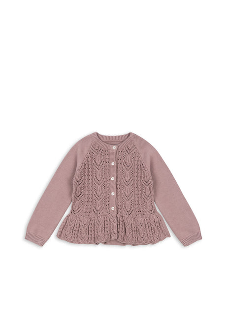 Konges Slojd Cabby Frill Cardigan Gots Deauville Malva