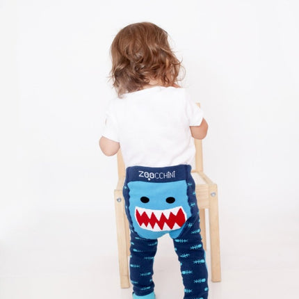 Zoocchini Baby Legging Sherman The Shark Inclusief Sokjes 6/12 Mnd - Zoocchini - Babywinkel - 855409006630