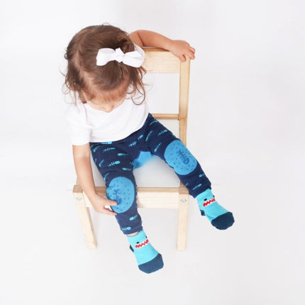 Zoocchini Baby Legging Sherman The Shark Inclusief Sokjes 6/12 Mnd - Zoocchini - Babywinkel - 855409006630