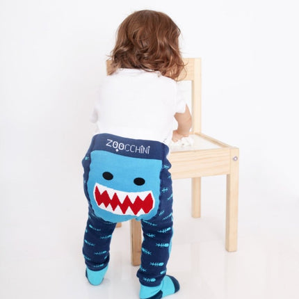 Zoocchini Baby Legging Sherman The Shark Inclusief Sokjes 6/12 Mnd - Zoocchini - Babywinkel - 855409006630